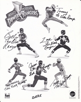 Reverse of Signed Power Rangers Cast PhotoThumbnail